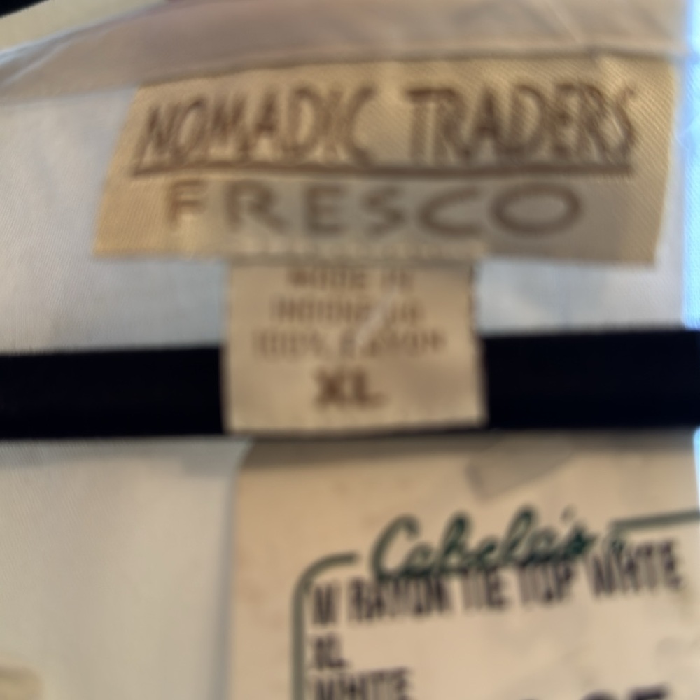 Nomadic Traders White Embroidered 3/4 Sleeve Blouse size extra large - Picture 5 of 9